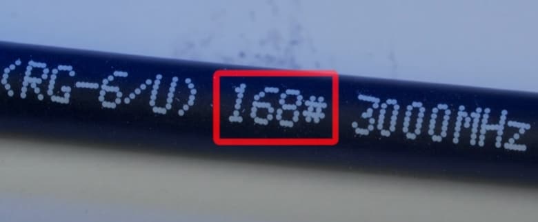 同軸電纜規格:外皮編數