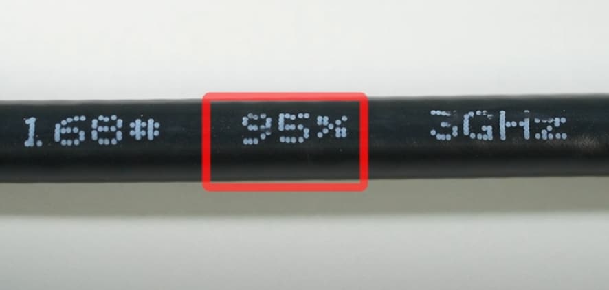 同軸電纜規格:外皮%數